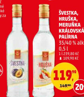 Pálenka švestka Královská palírna