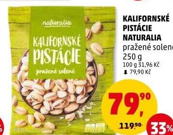 Pražené pistácie kalifornské Naturalia