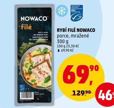 Rybí filé mražené Nowaco