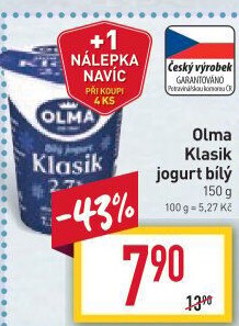 Bílý jogurt Klasik Olma