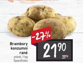 Brambory konzumní rané