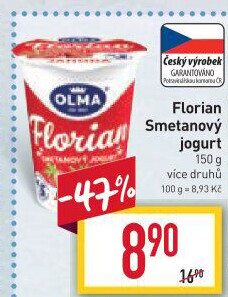 Jogurt smetanový Florian Olma