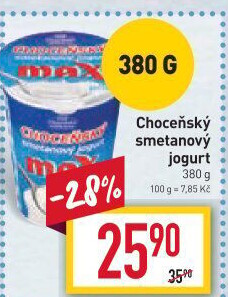 Jogurt smetanový max bílý Choceňský