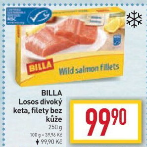 Losos divoký Keta filety mražený Billa