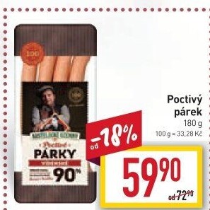 Párky poctivé Kostelecké uzeniny