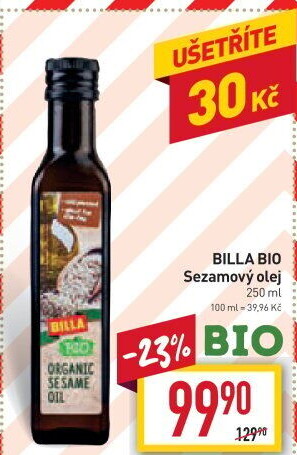 Sezamový olej Bio Billa
