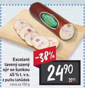Sýr tavený uzený se šunkou Excelent Moravia