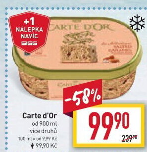Zmrzlina ve vaničce Carte D'