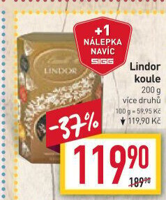 Bonboniéra Pralinky Lindor Lindt