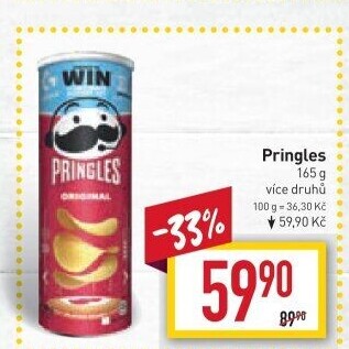 Chipsy Pringles - tubus