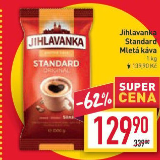 Mletá káva Standard Jihlavanka