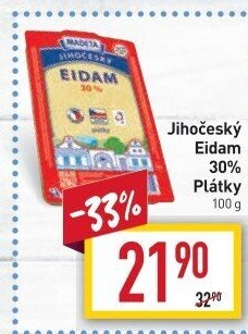 Sýr Eidam Jihočeský 30% Madeta