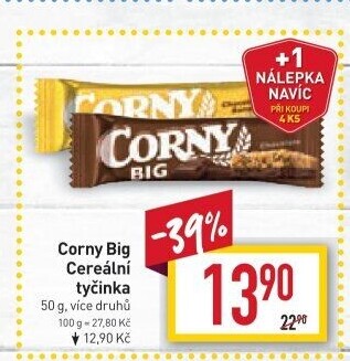 Tyčinka cereální BIG Corny