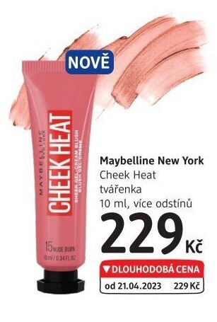 Gelově-krémová tvářenka Cheek Heat Maybelline