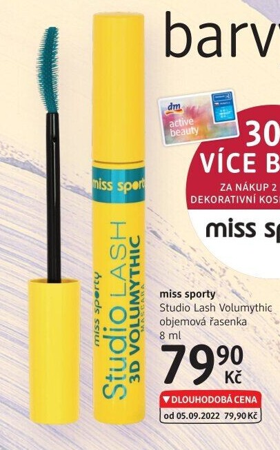 Řasenka voděodolná Studio Lash Volumythic Miss Sporty