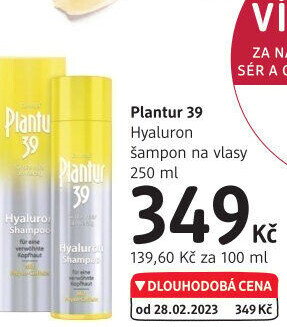 Šampon Hyaluron 39 Plantur