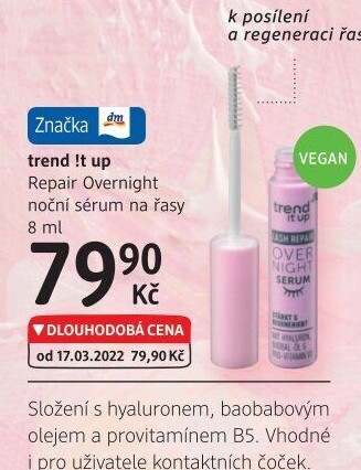 Sérum na řasy noční Repair Overnight trend IT UP