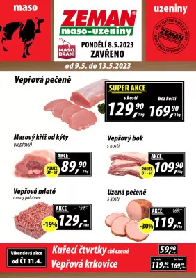 akční leták ZEMAN maso - uzeniny 9.5.2023-13.5.2023