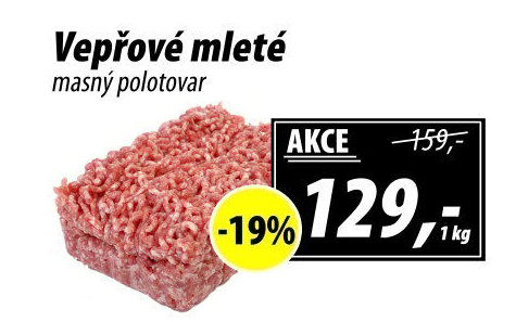 Maso mleté vepřové