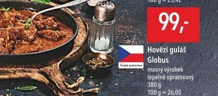 Hovězí guláš ve skle Globus