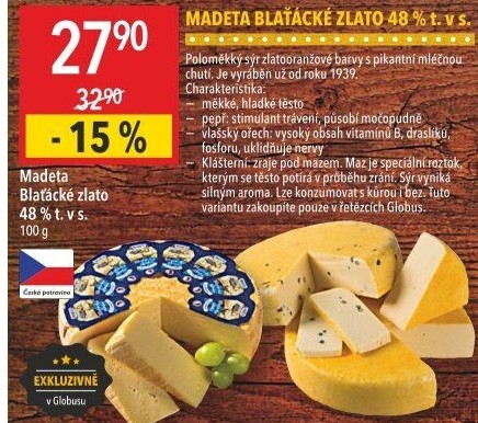 Sýr Blaťácké zlato Madeta