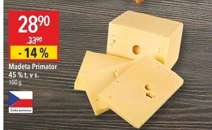 Sýr Primátor 45% Madeta