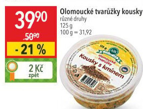 Sýr tvarůžky olomoucké kousky s kořením A.W.