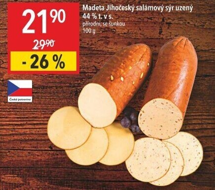Sýr uzený salámový Jihočeský Madeta