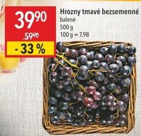 Hrozny tmavé bezsemenné