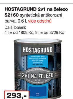 Barva na kov 2v1 na železo Hostagrund