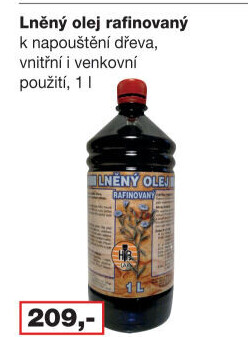 Olej lněný rafinovaný HB-Lak