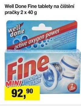 Čisticí tablety do pračky Fine Well Done