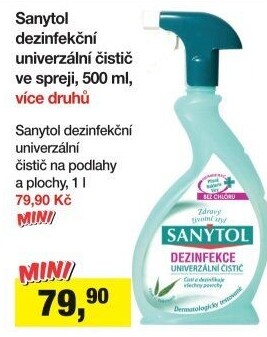 Dezinfekční univerzální čistič ve spreji Sanytol