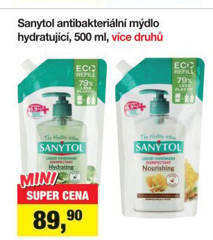 Tekuté dezinfekční mýdlo Sanytol - náhradní náplň