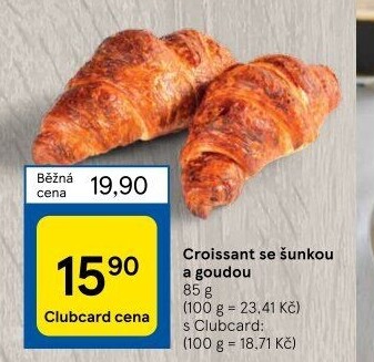 Croissant se šunkou a sýrem