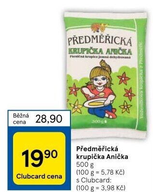 Dětská předměřická krupička Anička Mlýny J. Voženílek