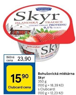 Dezert zakysaný ochucený Skyr Bohušovická mlékárna