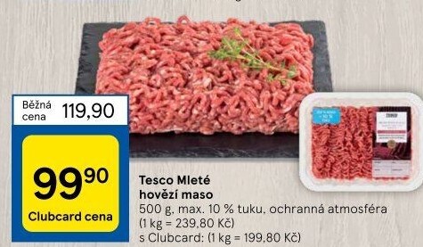 Hovězí mleté maso Tesco