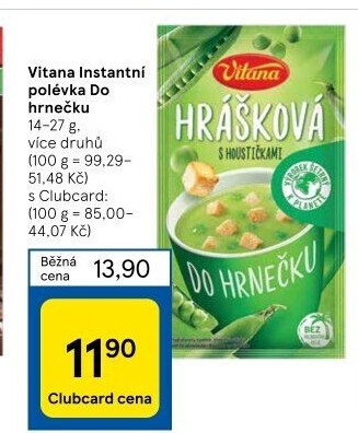 Instantní polévka do hrnečku Vitana