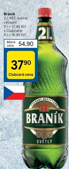 Pivo světlé výčepní 10° Braník