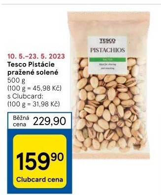Pražené pistácie Tesco