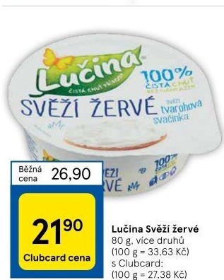 Svěží žervé Lučina