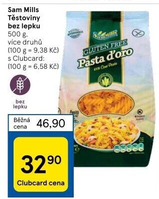Těstoviny bez lepku Sam Mills