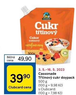 Třtinový cukr Cassonade