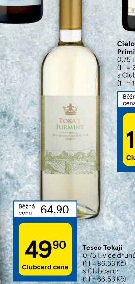 Vína Tokaji Tesco