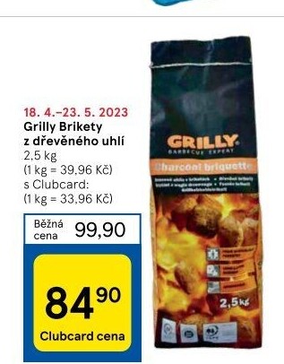 Brikety dřevěné Grilly