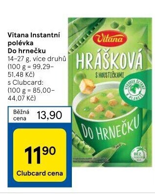 Instantní polévka do hrnečku Vitana