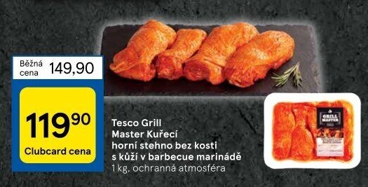 Kuřecí stehna bez kosti marinovaná Barbecue Grill Master Tesco