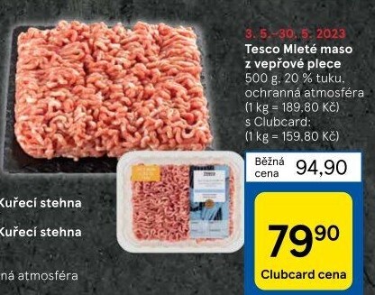 Maso mleté vepřové Tesco