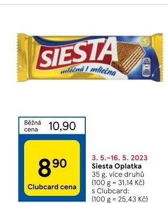 Oplatky Siesta